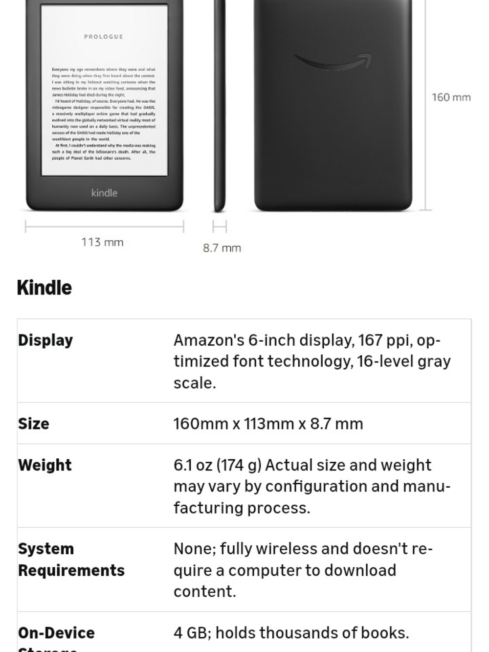 💛 Refurbished Kindle (2019 Release) - Picture 2 of 8